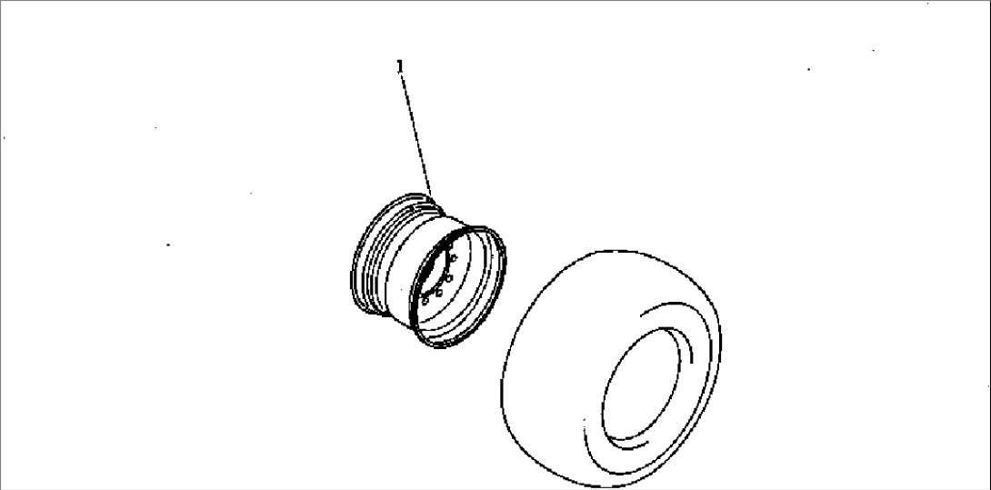 REAR WHEEL (FOR TIRE LESS) (EXCEPT JAPAN)(#20065-)