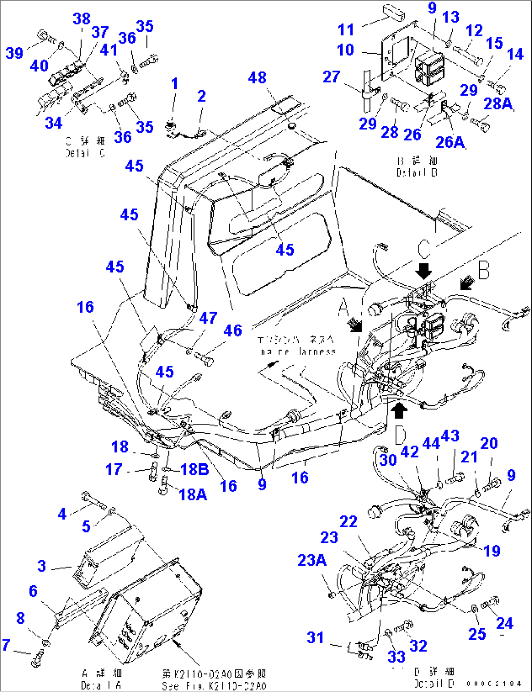 FLOOR FRAME WIRING (SWITCH AND CONTROLLER)(#10001-10090)