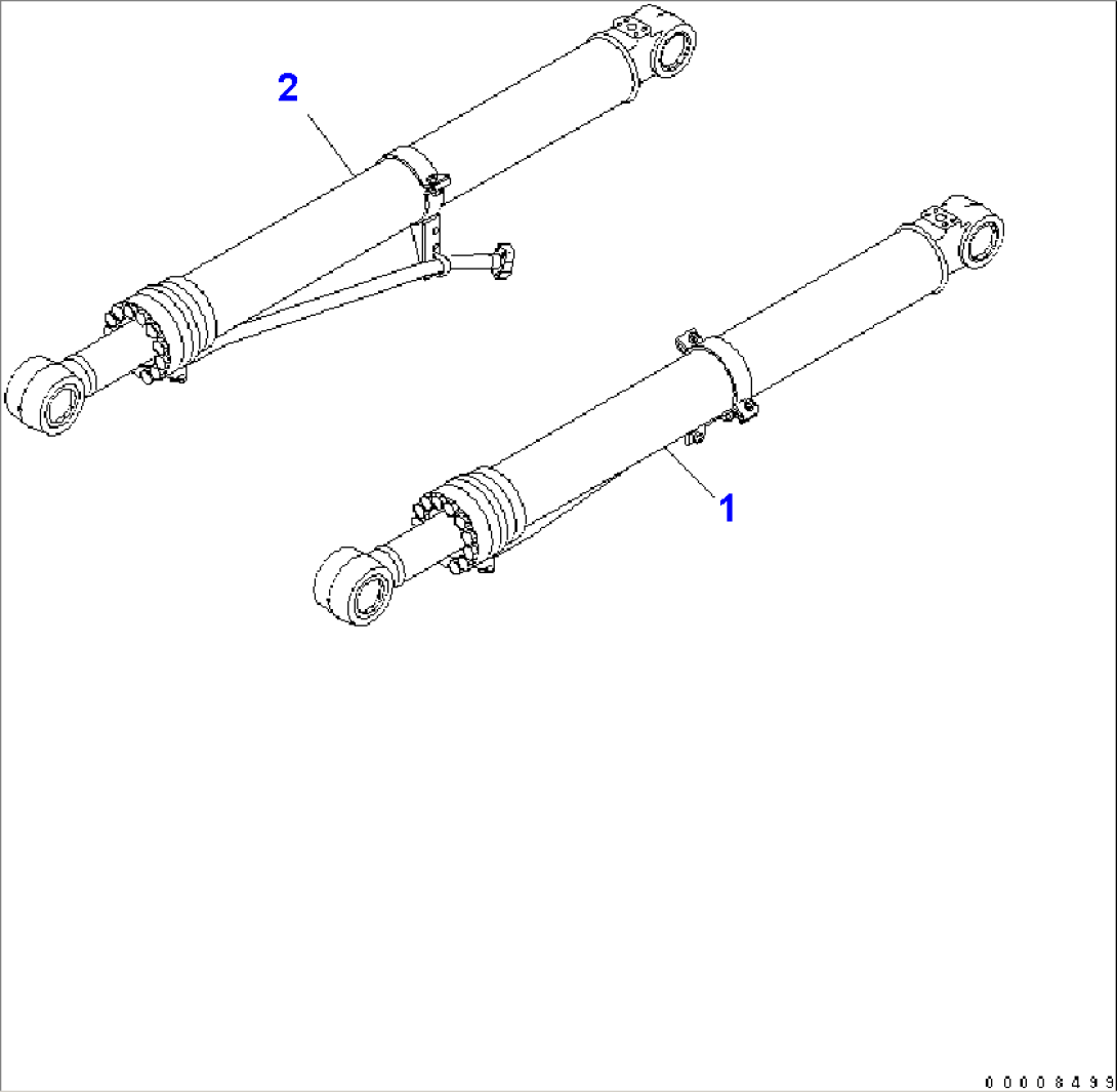 BOOM CYLINDER (WITH BURST VALVE) (FOR 2-PIECE BOOM)