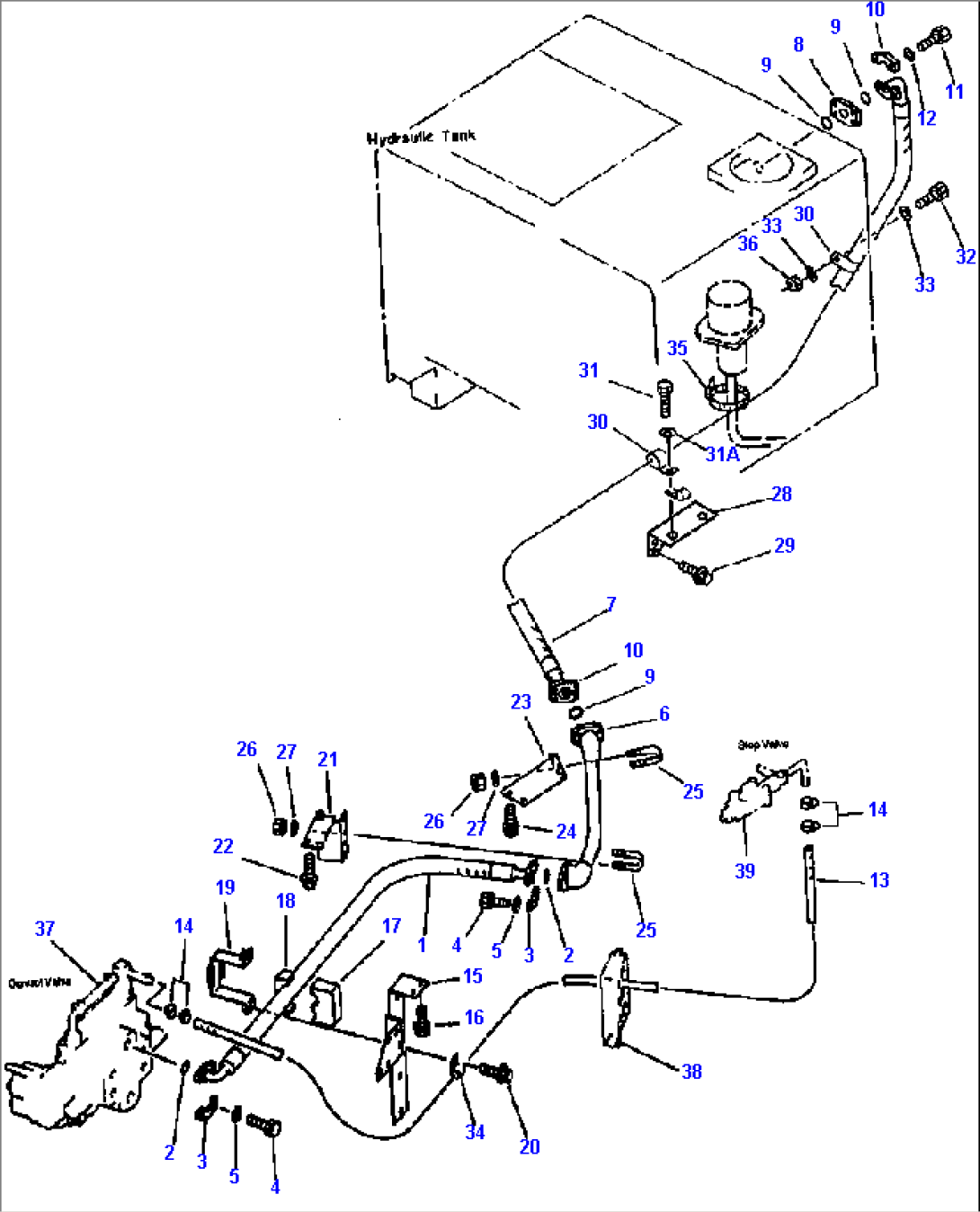 FIG NO. 6403 HYDRAULIC PIPING VALVE TO TANK