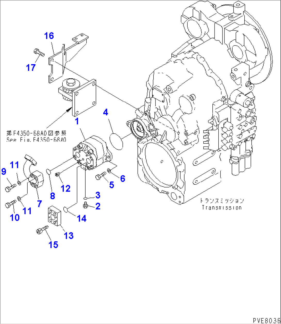TRANSMISSION (EMERGENCY STEERING PIPING)(WITH EMERGENCY STEERING)