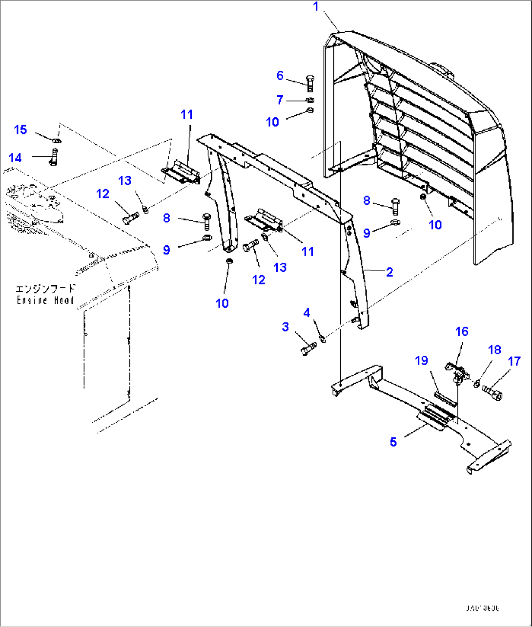Engine Hood, Grille (#80309-)