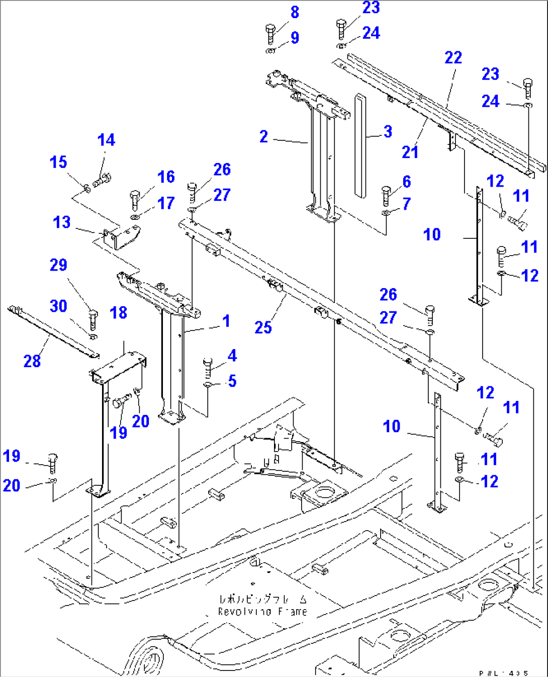 FRAME (MACHINE CAB)(#32250-)