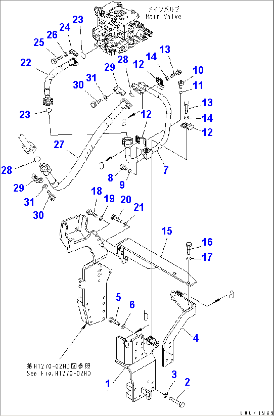 ATTACHMENT LINES (MAIN L.H.) (1 ACTUATOR)