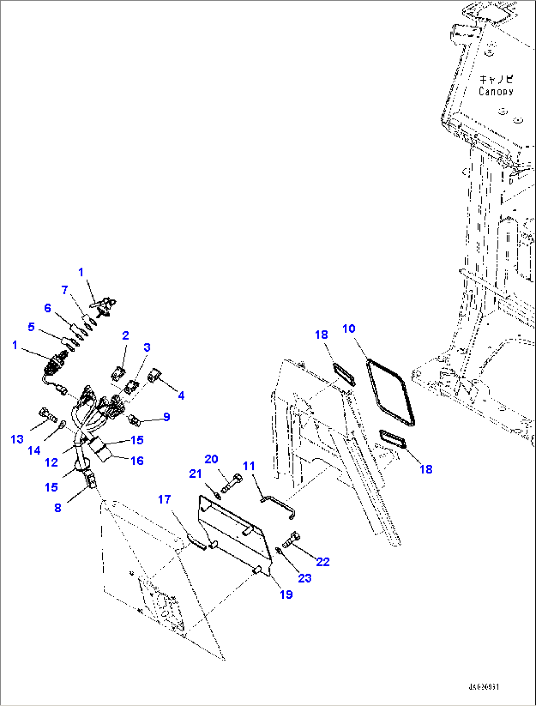 ROPS Canopy, Monitor (#80001-)