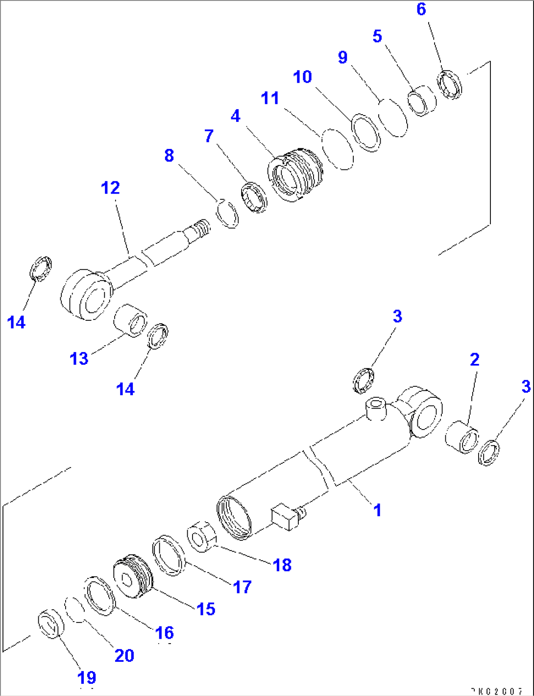 ARM CYLINDER (FOR 2 PIECE BOOM)