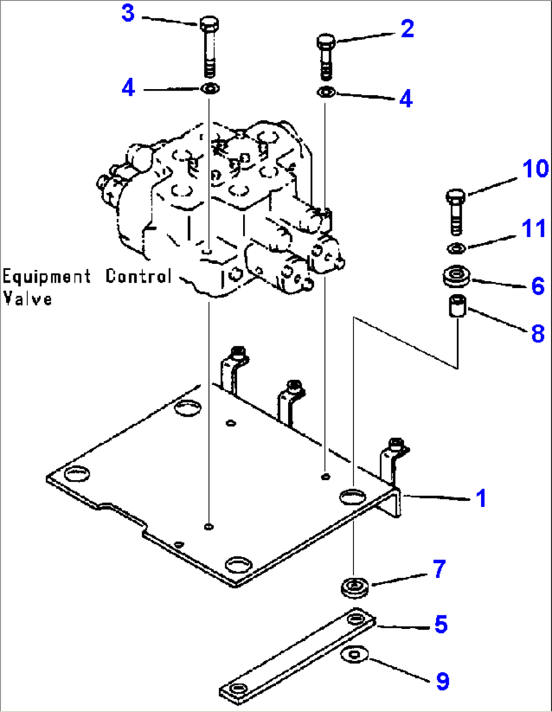 FIG. H0230-01A0 EQUIPMENT CONTROL VALVE - MOUNTING PARTS