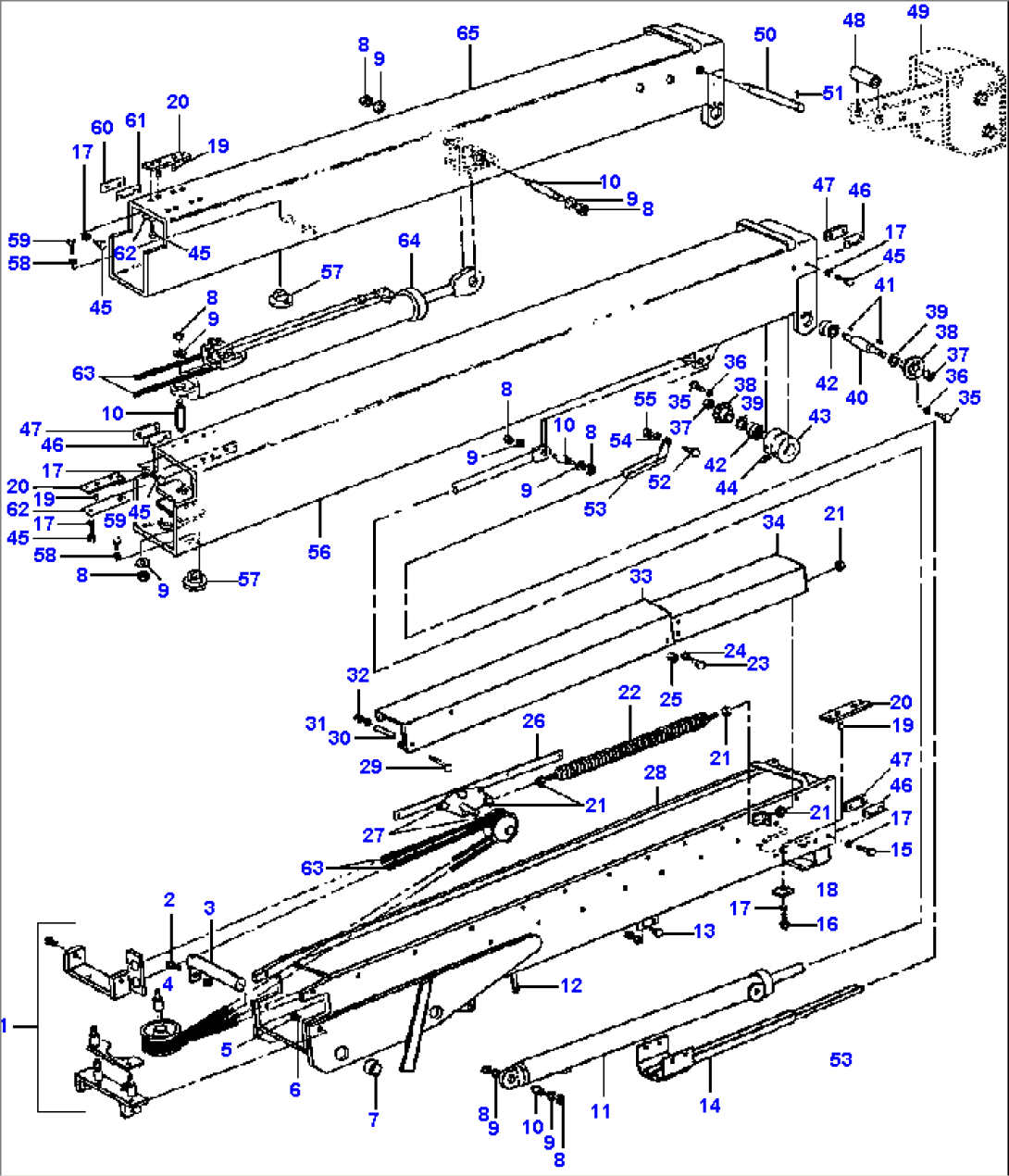 FIG. T0140-01A2 POWER BOOM - THREE-SECTION - 150FA