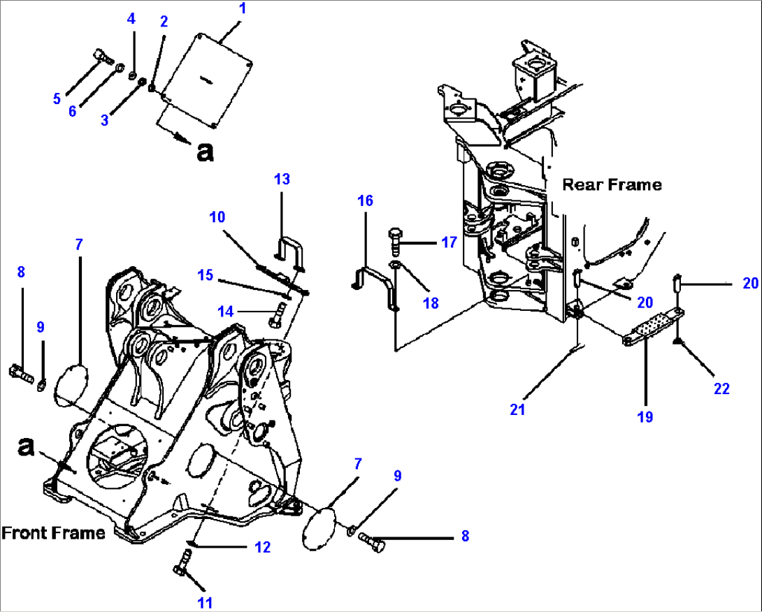 J4190-01A0 LOCK AND COVER FRONT AND REAR COVER (BAR LOCK)