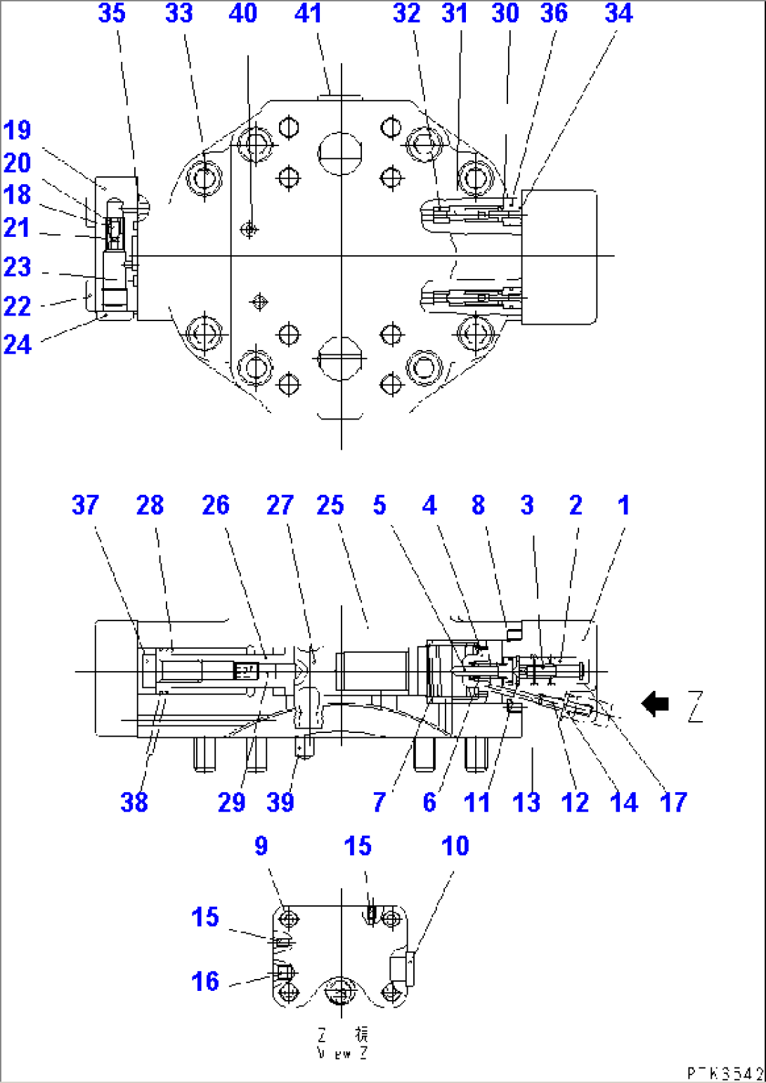 TRAVEL MOTOR¤ REAR (INNER PARTS) (2/2) (20 KPH)