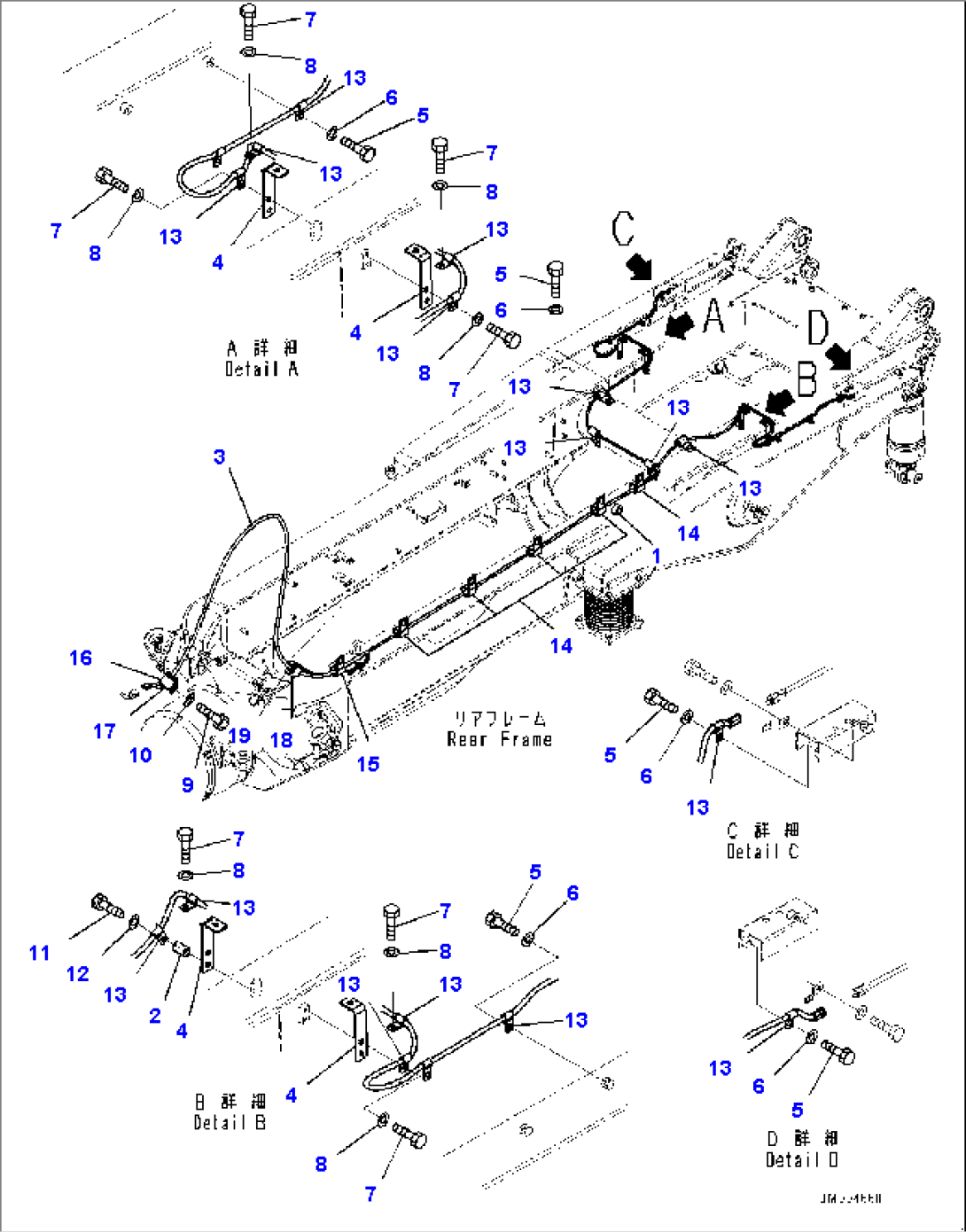 Payload Meter Wiring Harness, Rear (#5001-5008)