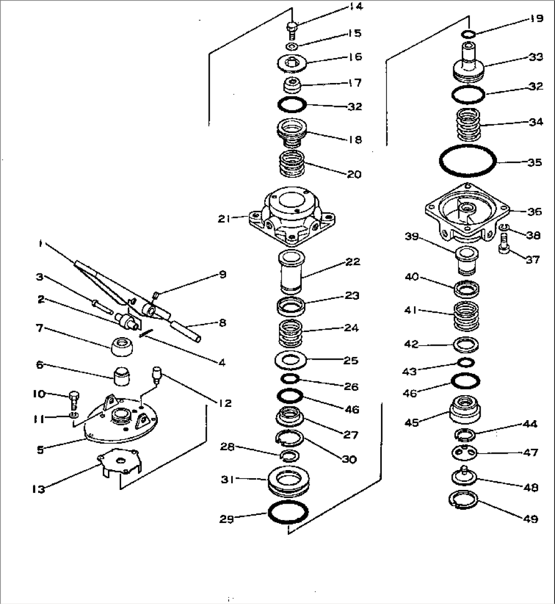 TREADLE AND BRAKE VALVE