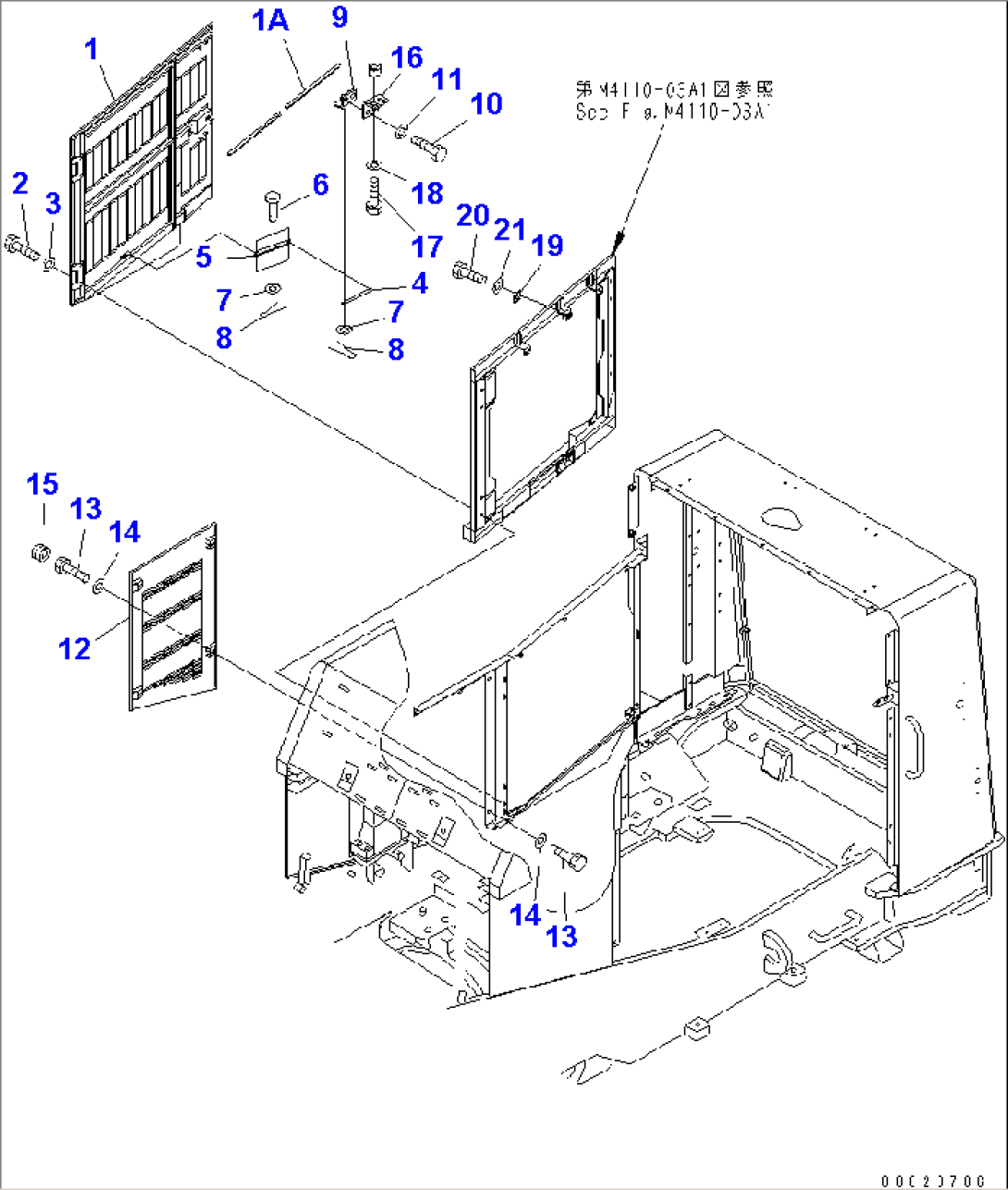 HOOD (SIDE DOOR AND COVER) (2/2) (R.H.)