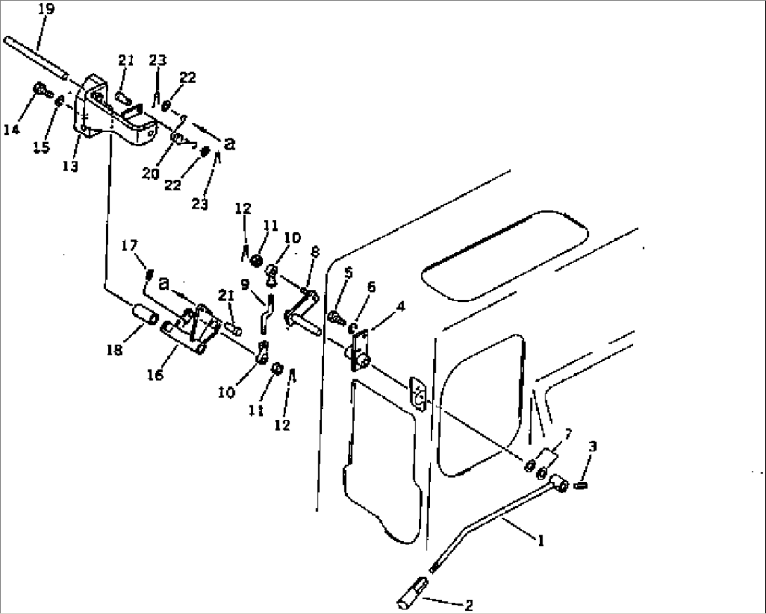 BUCKET CONTROL LOCK LEVER (NOISE SUPPRESSION FOR EC)(#80338-)