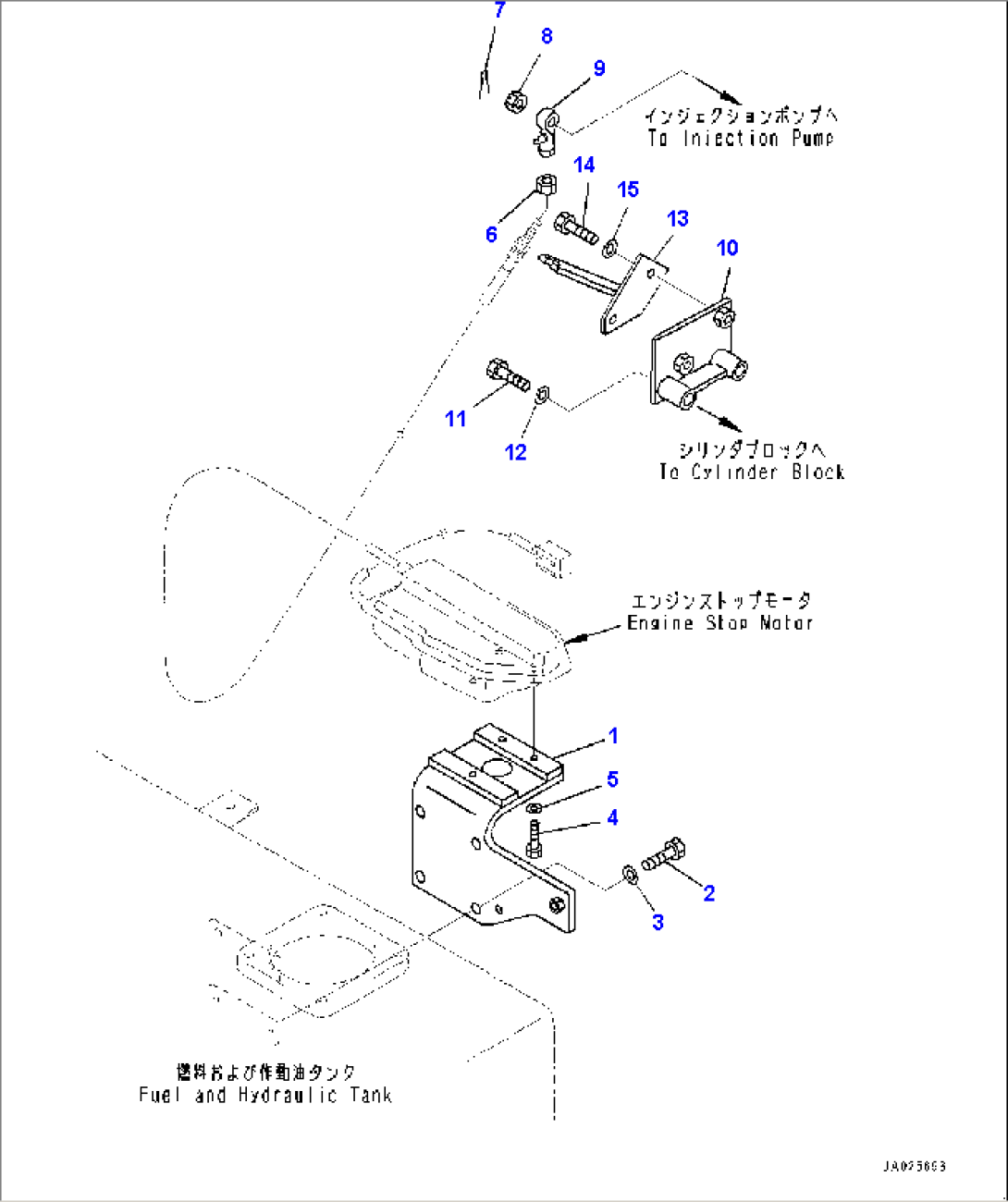 Engine Stop Motor Mounting (#1001-)