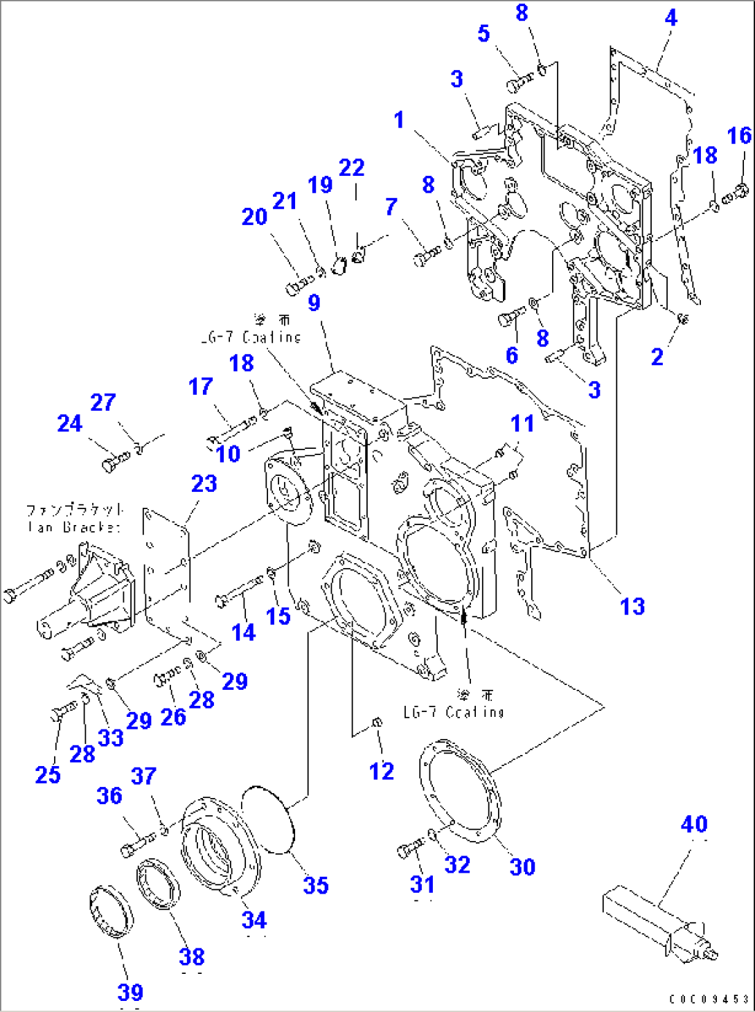 GEAR CASE AND FRONT COVER(#17481-19436)