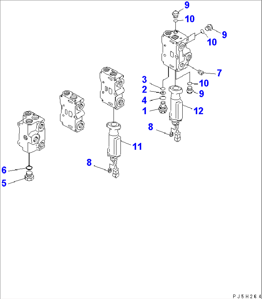 CONTROL VALVE (4-SPOOL) (3/4)