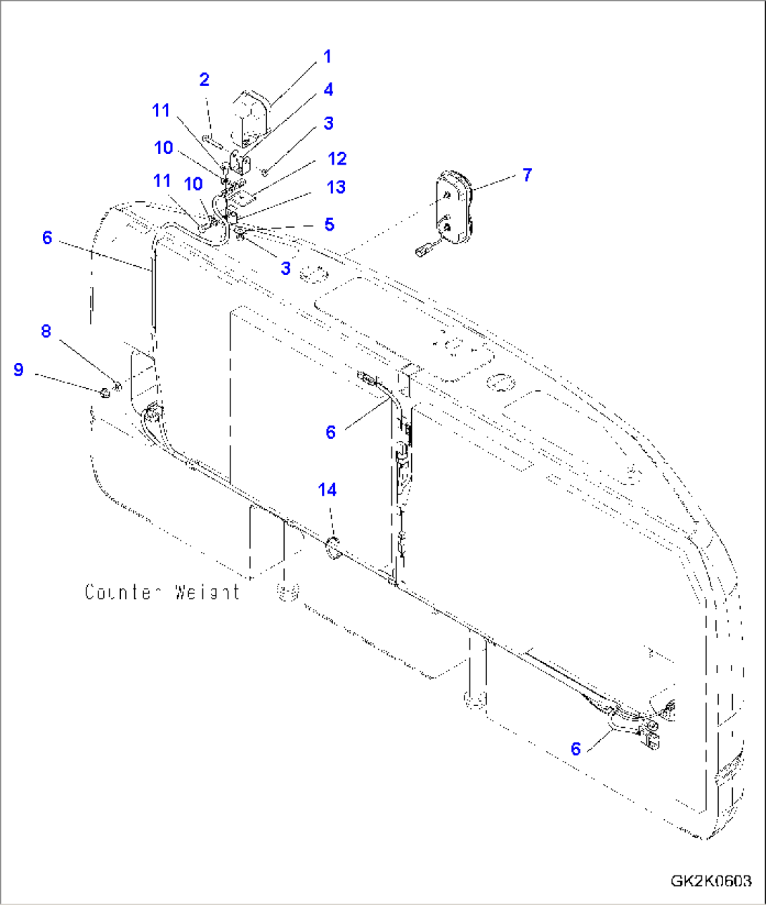 WIRING (REAR WORK LAMP AND REAR LAMP)