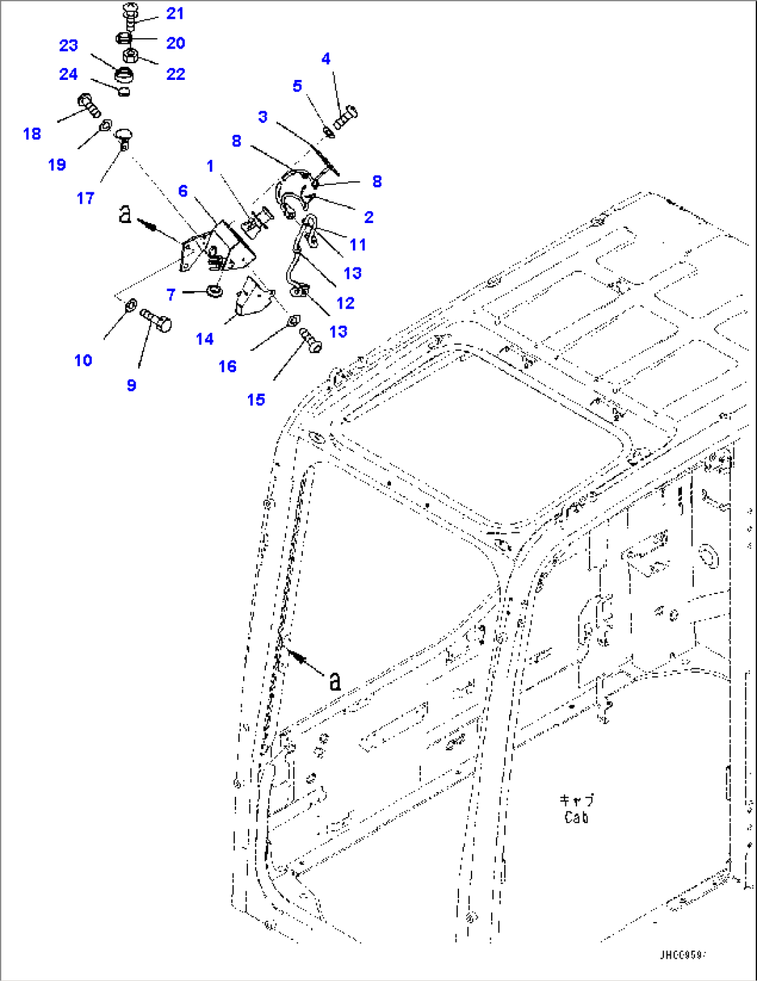 Cab, Cab In Parts, Emergency Engine Stop Switch (#1001-)