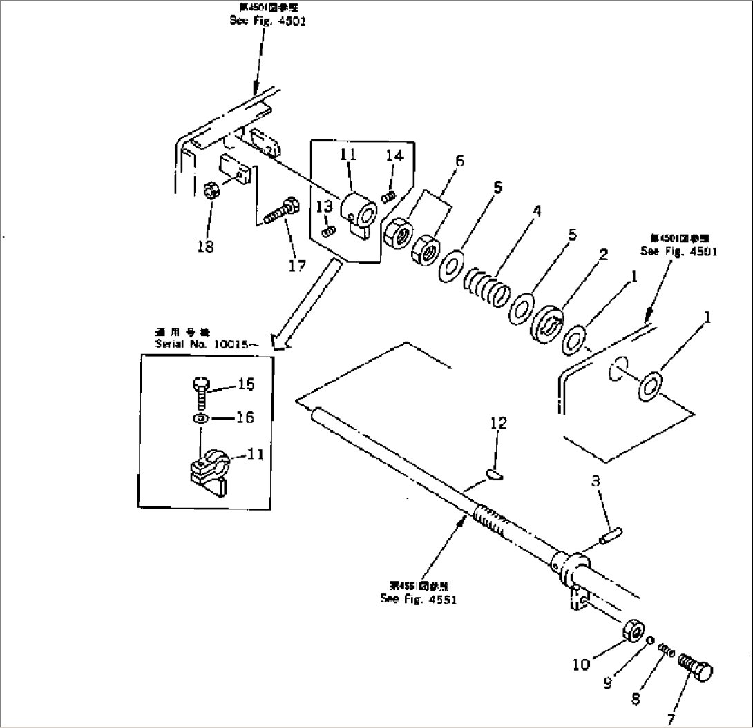 ROTOR REVOLUTION CONTROL (LEVER AND LINKAGE) (3/3)