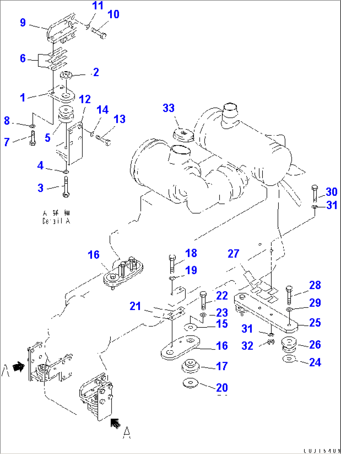 ENGINE AND TRANSMISSION MOUNTING PARTS (AUTO TRANSMISSION SPEC.)(#12019-)