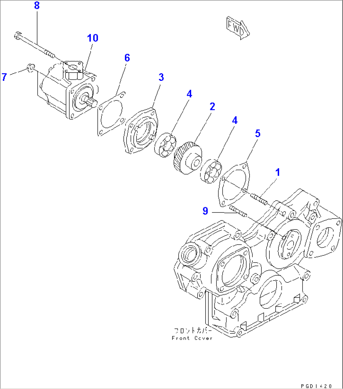 HYDRAULIC PUMP AND MOUNTING(#11310-)