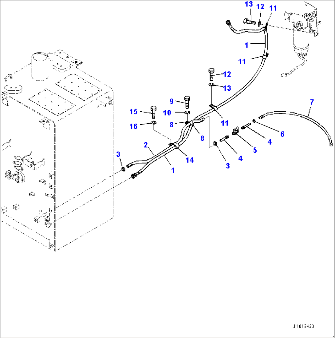 Fuel Piping, Remote Drain (#35001-)