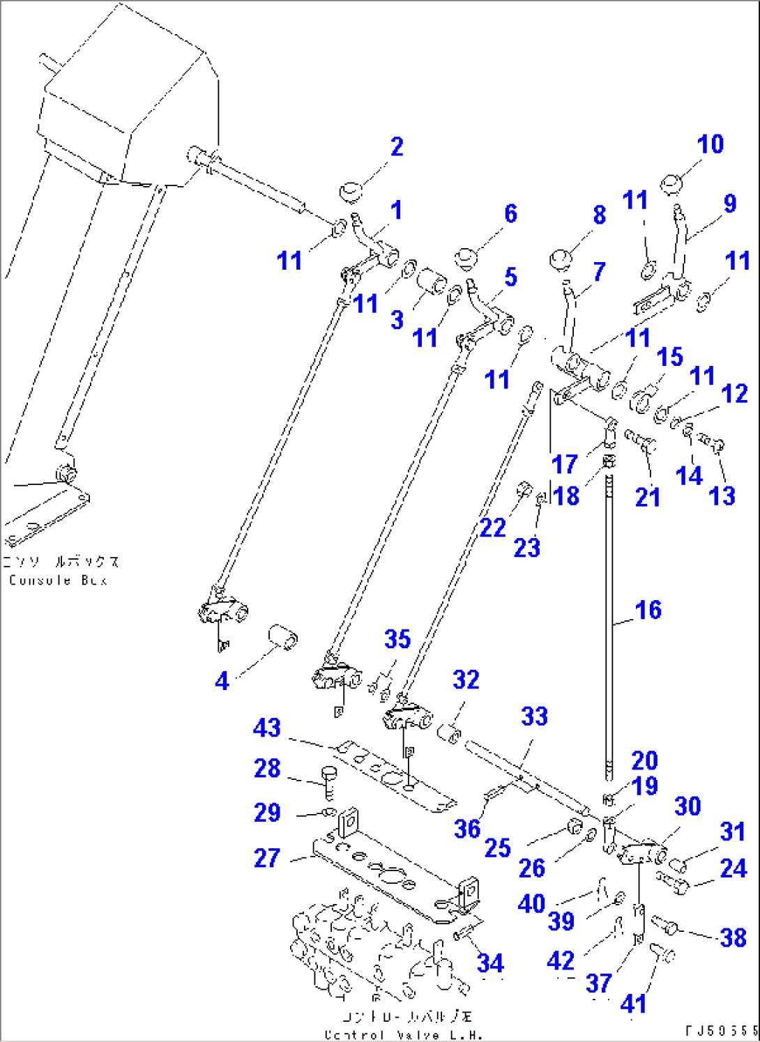 HYDRAULIC CONTROL LEVER¤ L.H.(#5701-)