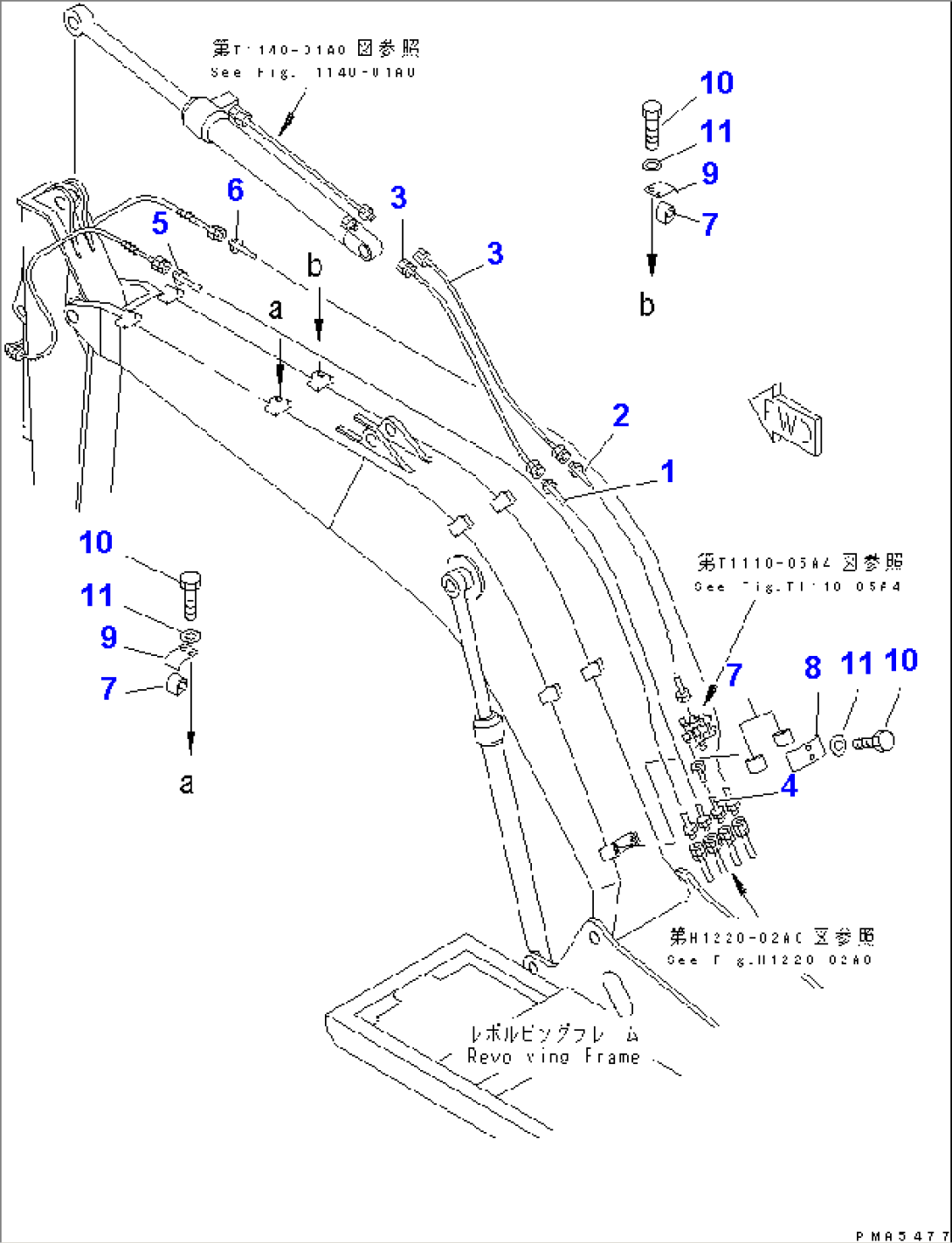 BOOM (HYDRAULIC LINE) (WITH ARM LOCK VALVE)(#15001-15040)