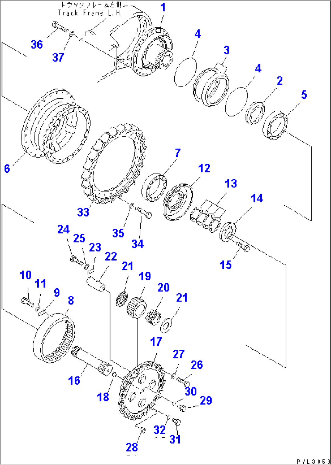 FINAL DRIVE (CASE¤ SPROCKET AND 2ND. CARRIER)
