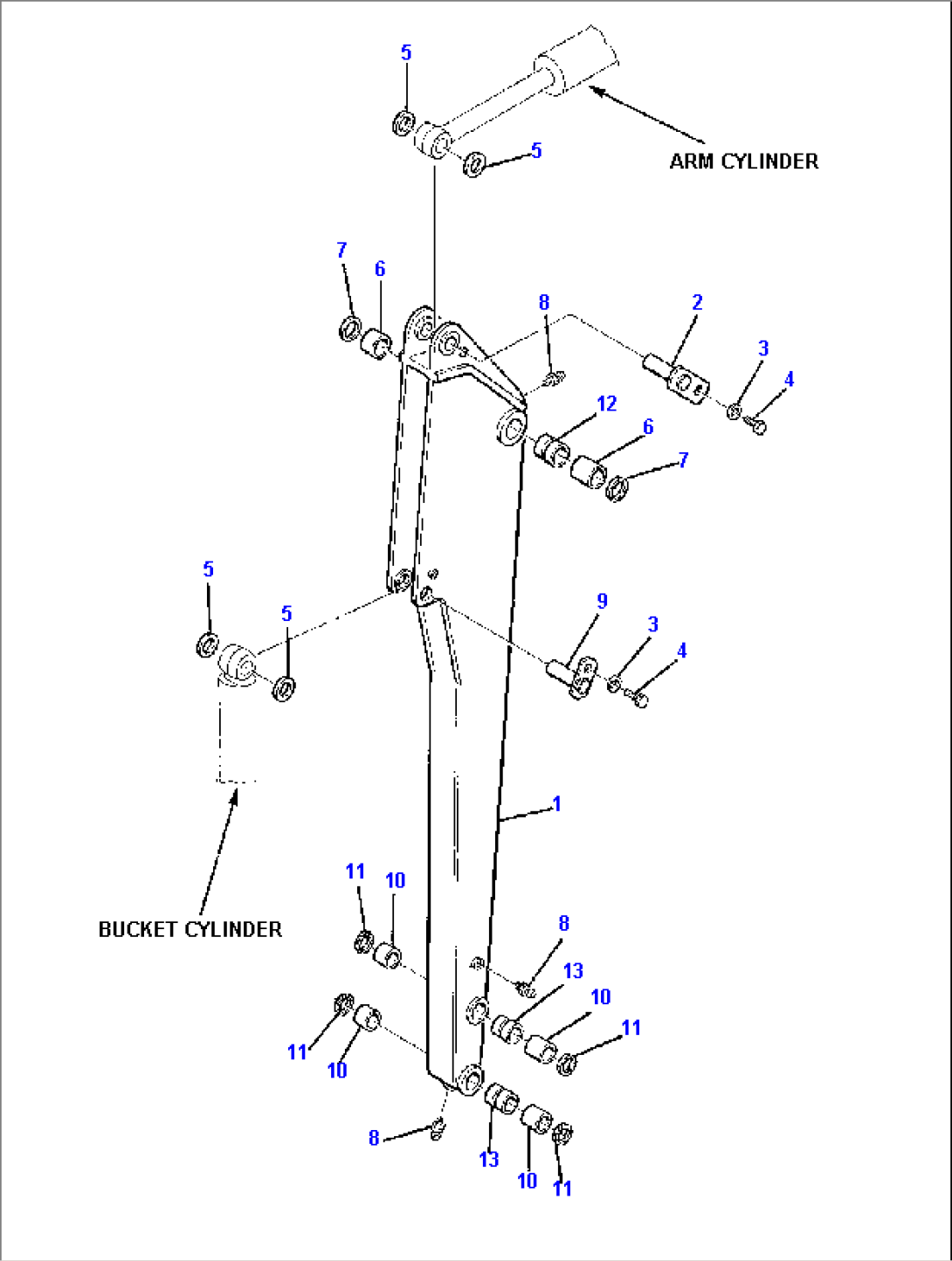 2nd BOOM CYLINDER, L.H.