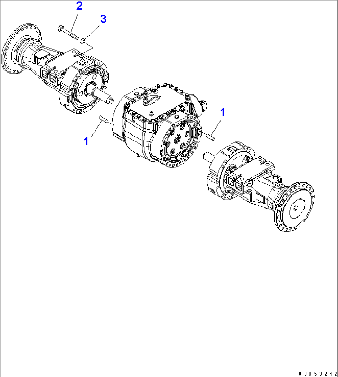 FRONT AXLE (AXLE HOUSING MOUNTING)(#85001-)