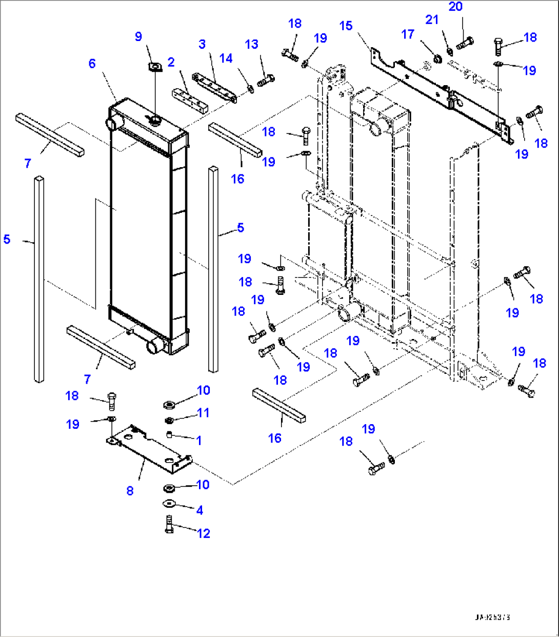 Radiator, Radiator Core (#1001-)