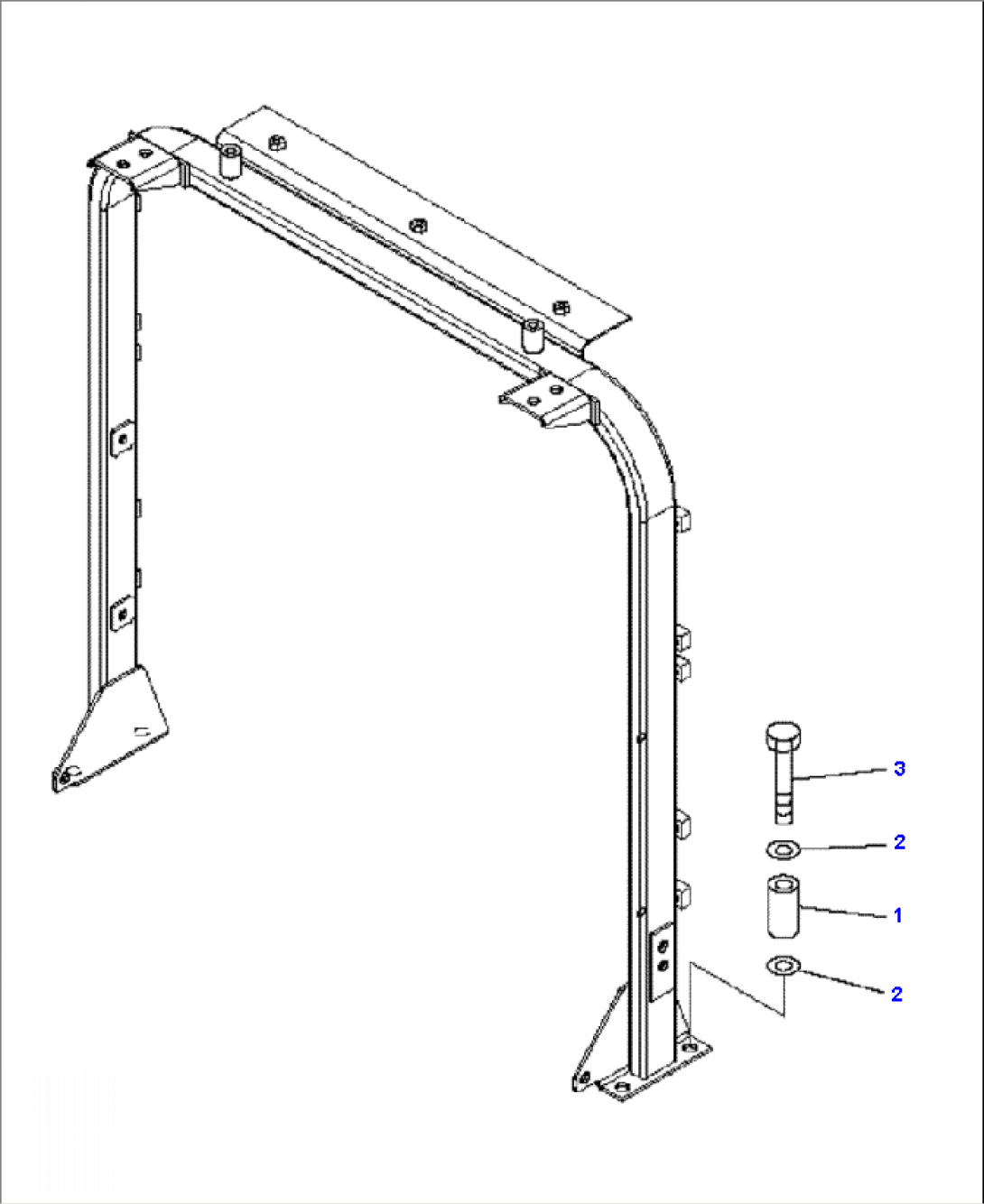 M4100-08A0 HOOD FRAME MOUNTING