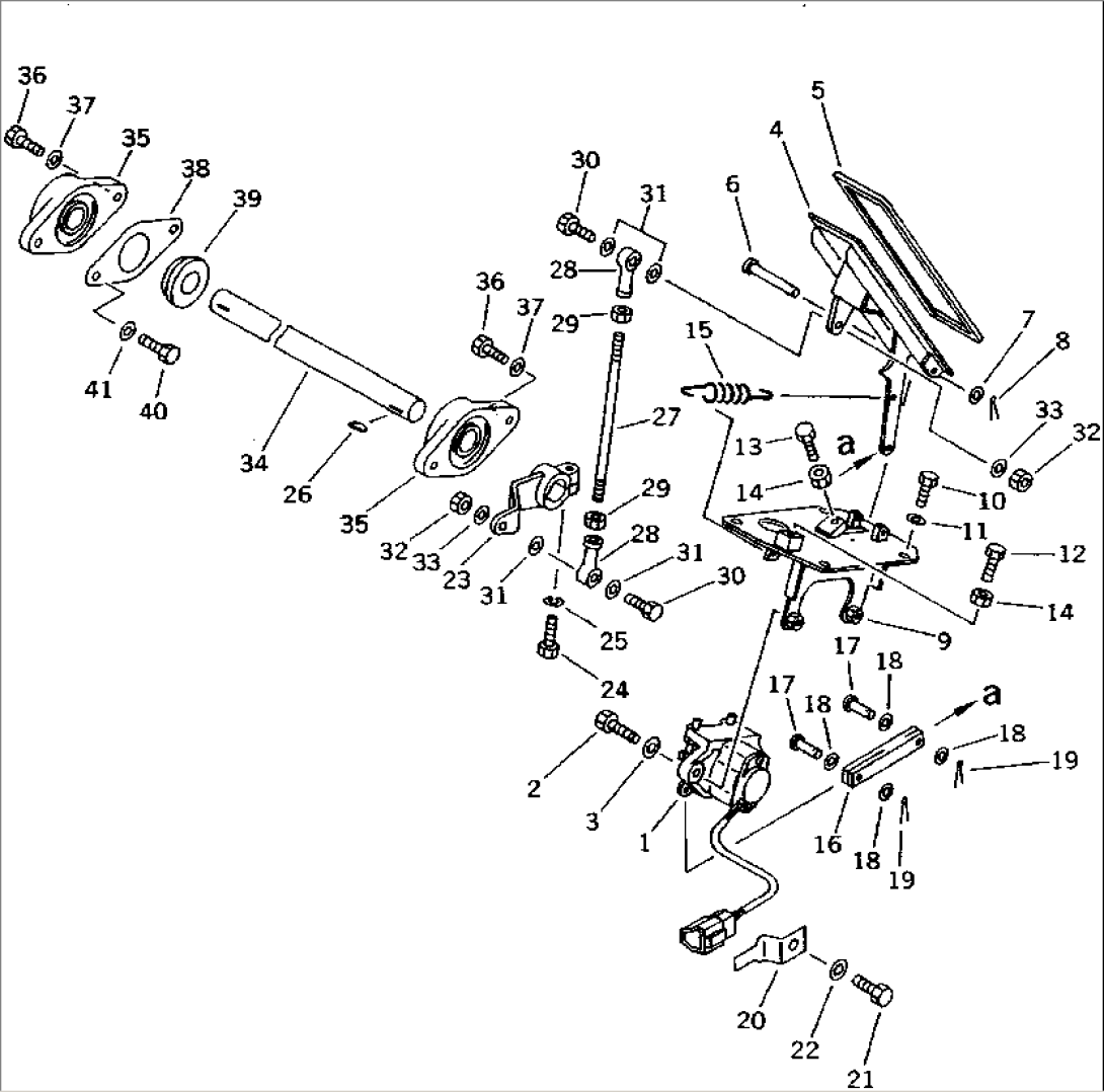 ACCELERATOR PEDAL AND LINKAGE (1/3) (FOR MECHANICAL GOVERNOR)