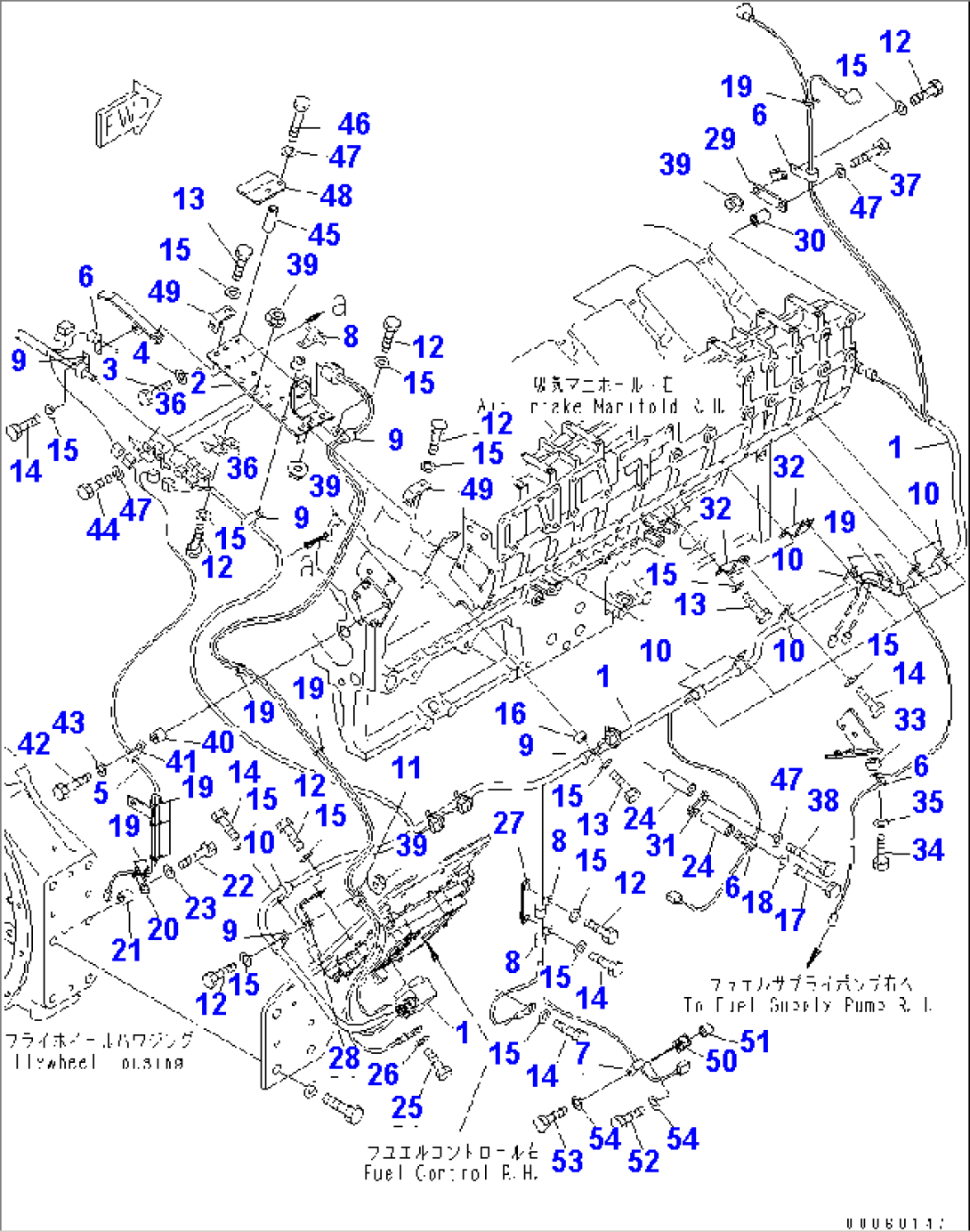 ELECTRICAL WIRING (3/4) (MAIN HARNESS GROUP) (R.H. BANK) (POOR FUEL ARRANGEMENT SPEC.)(#500181-)