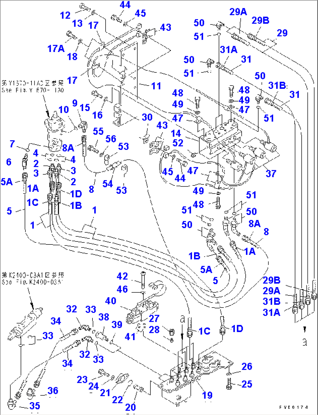 P.P.C. PIPING (1/3) (SUPER DOZER)(#10026-)