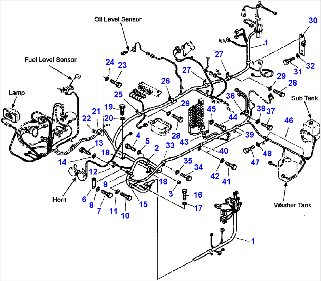FIG. E0200-02A0 MAIN WIRING HARNESS - STANDARD