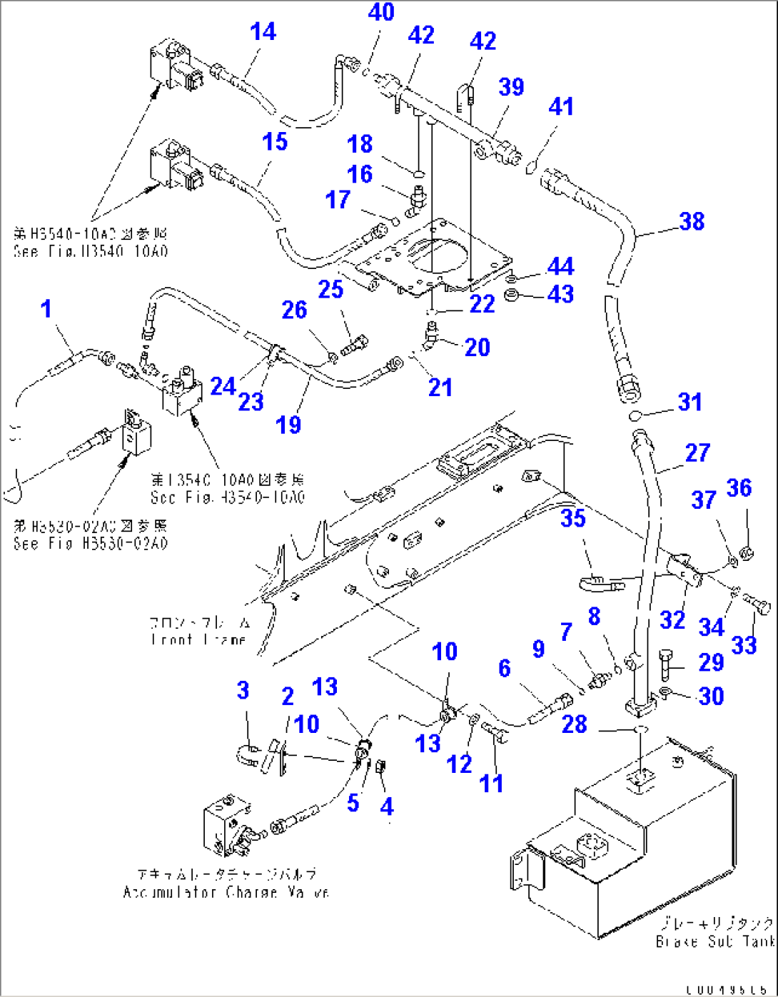 BRAKE PIPING (RETURN LINE)(#7001-)