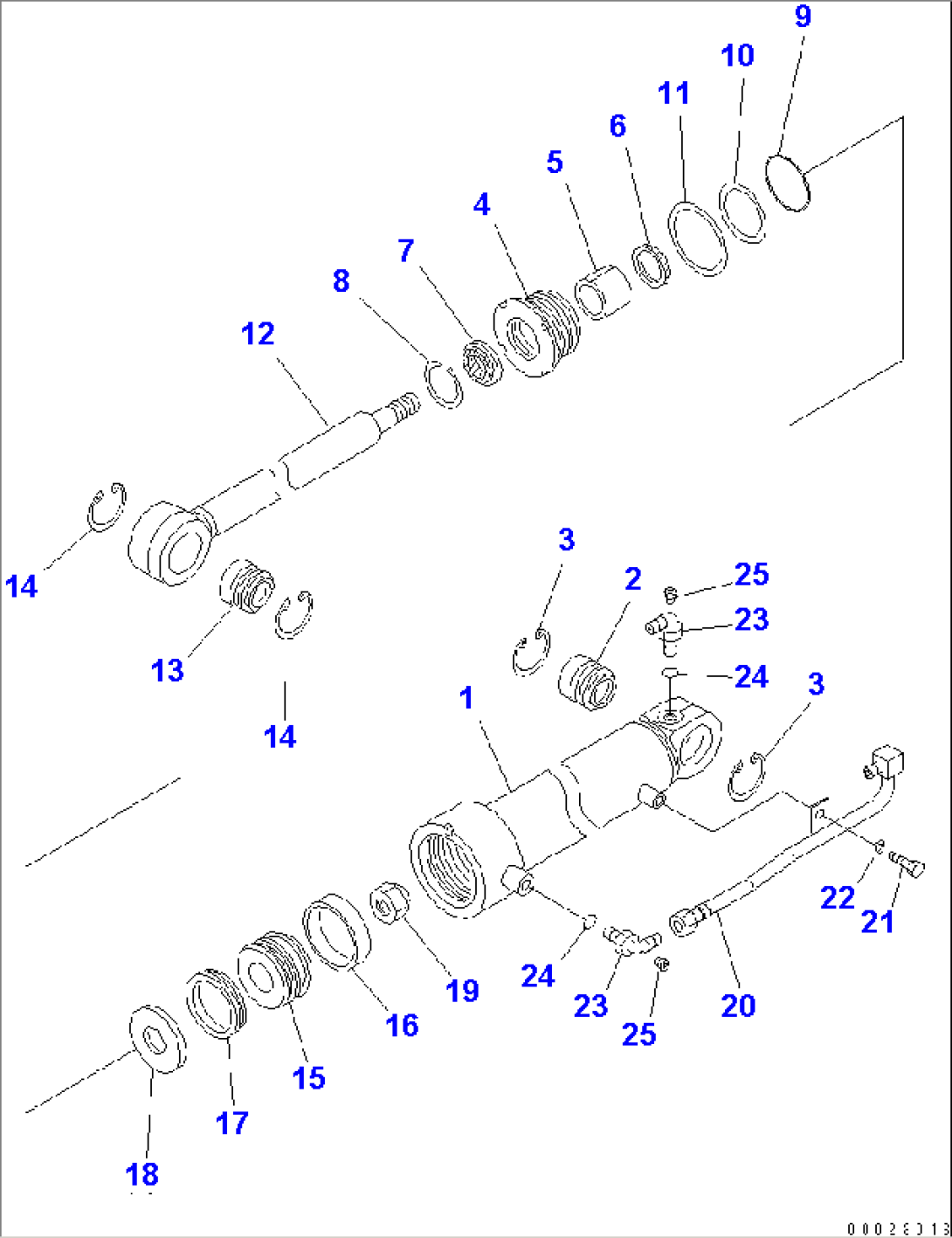 1ST BLADE TILT CYLINDER (DOUBLE BLADE SPEC.)(#.-)