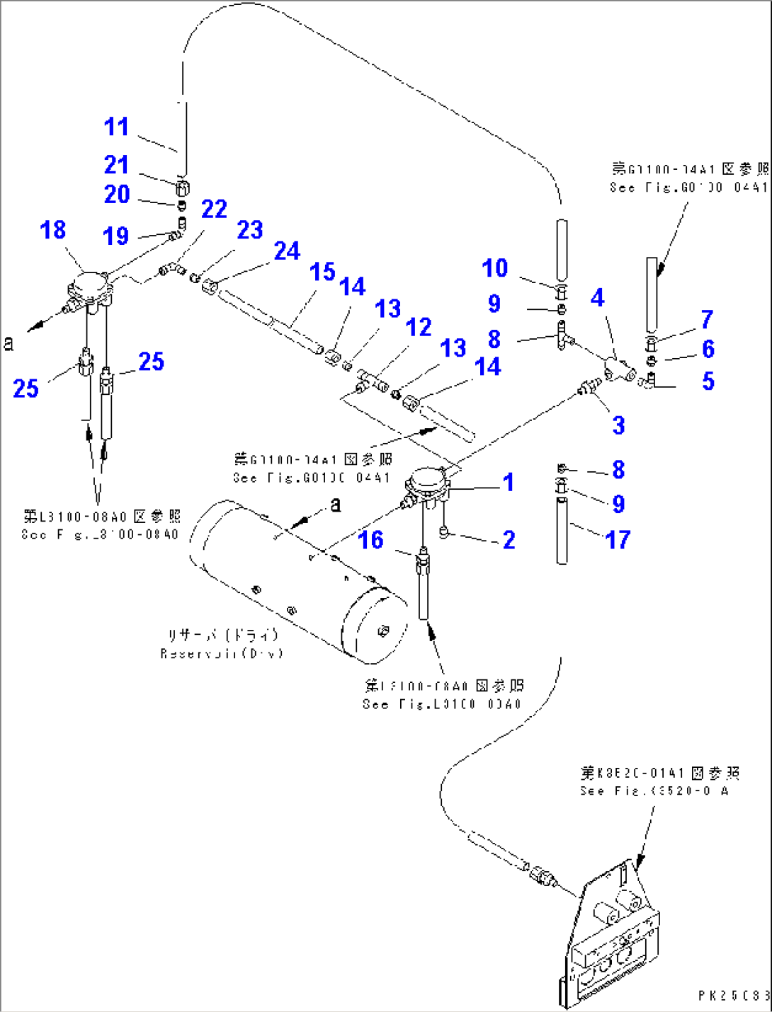 AIR TANK AND EQUIPMENT (VALVE RELATED) (2/2) (FOR EMERGENCY BRAKE)(#1001-1200)