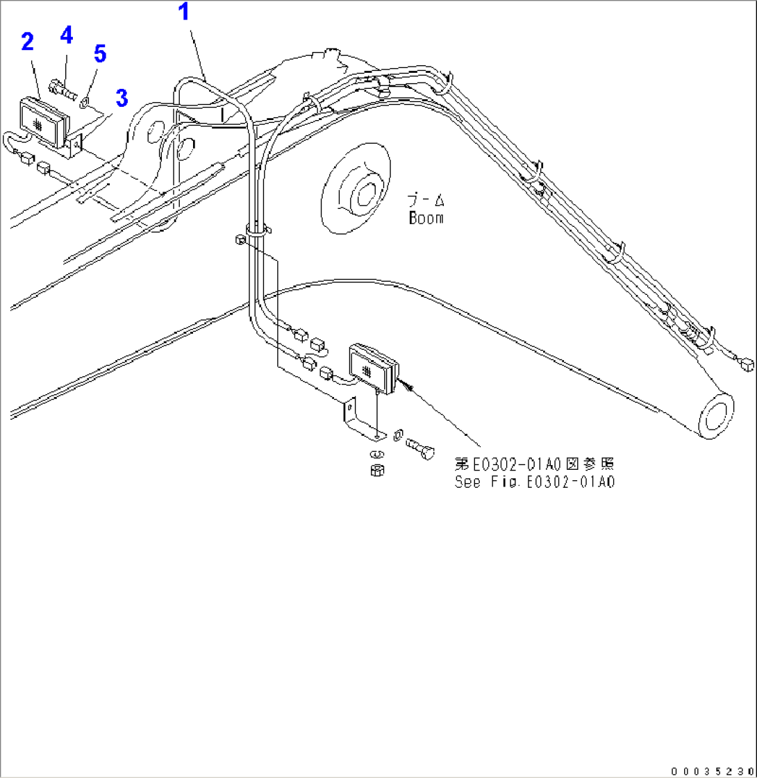 ADDTIONAL WORK LAMP (BOOM¤ R.H.)