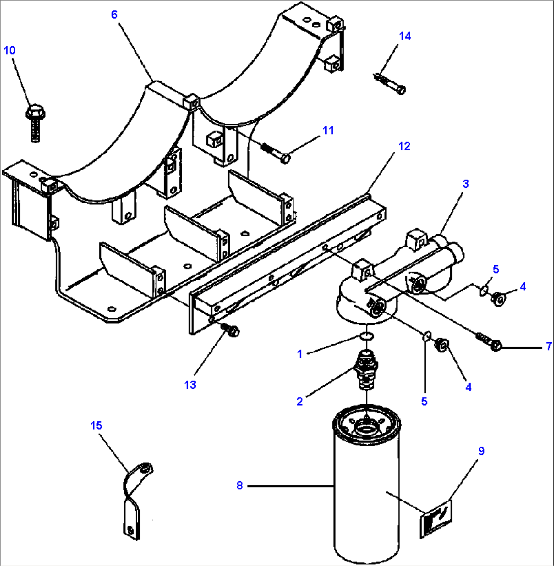 A4109-A7A9 FUEL FILTER AND MOUNTING (S/N A50001-A50022)
