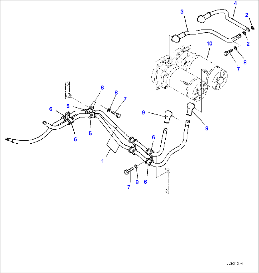 Battery and Battery Case Group, Battery Cable (#7079-)