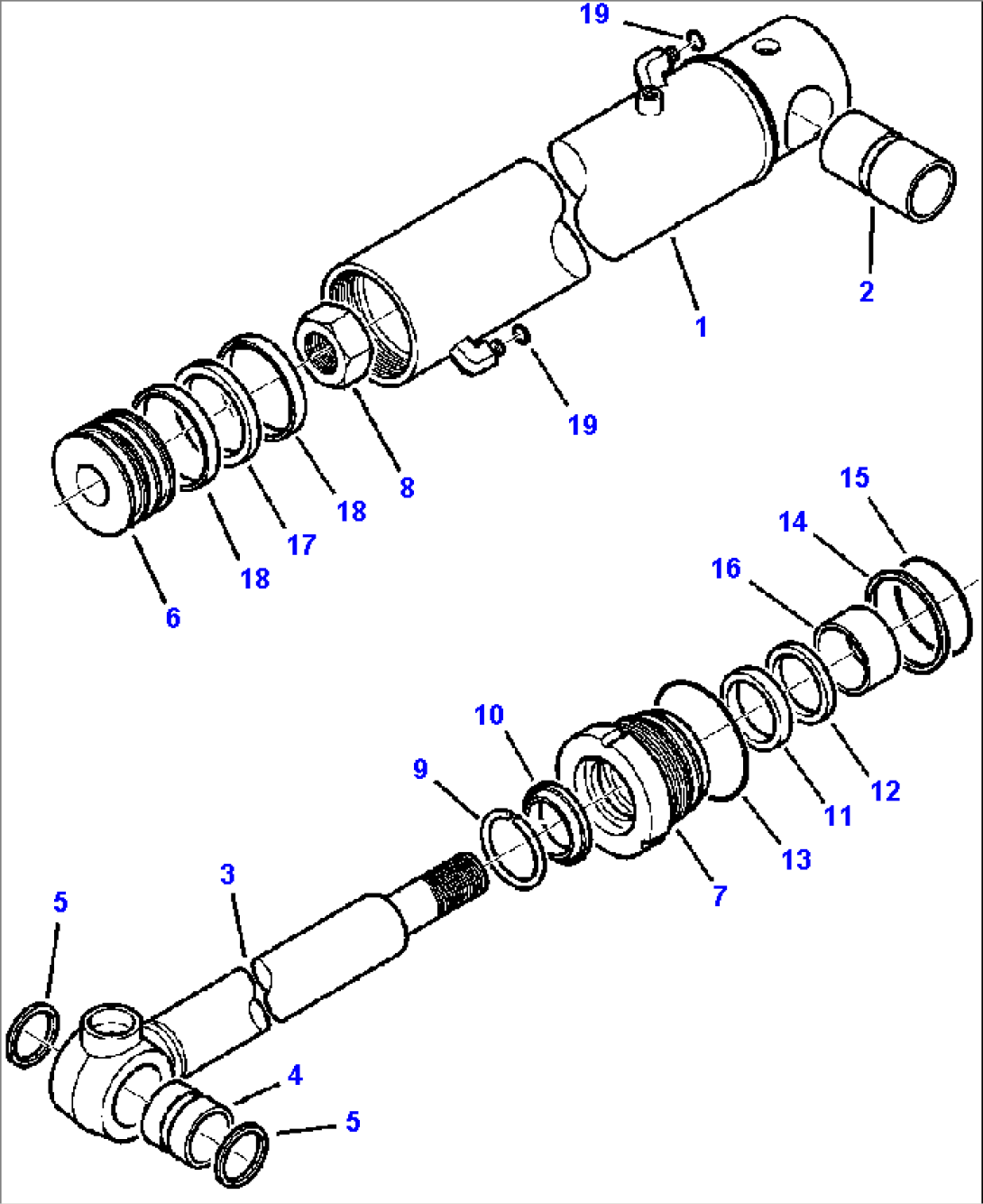 H7205-01A0 CYLINDER ASSEMBLY BACKHOE - BUCKET