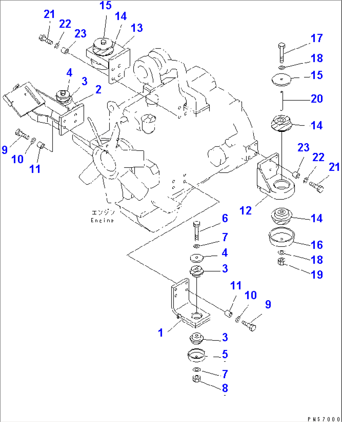 ENGINE MOUNTING PARTS