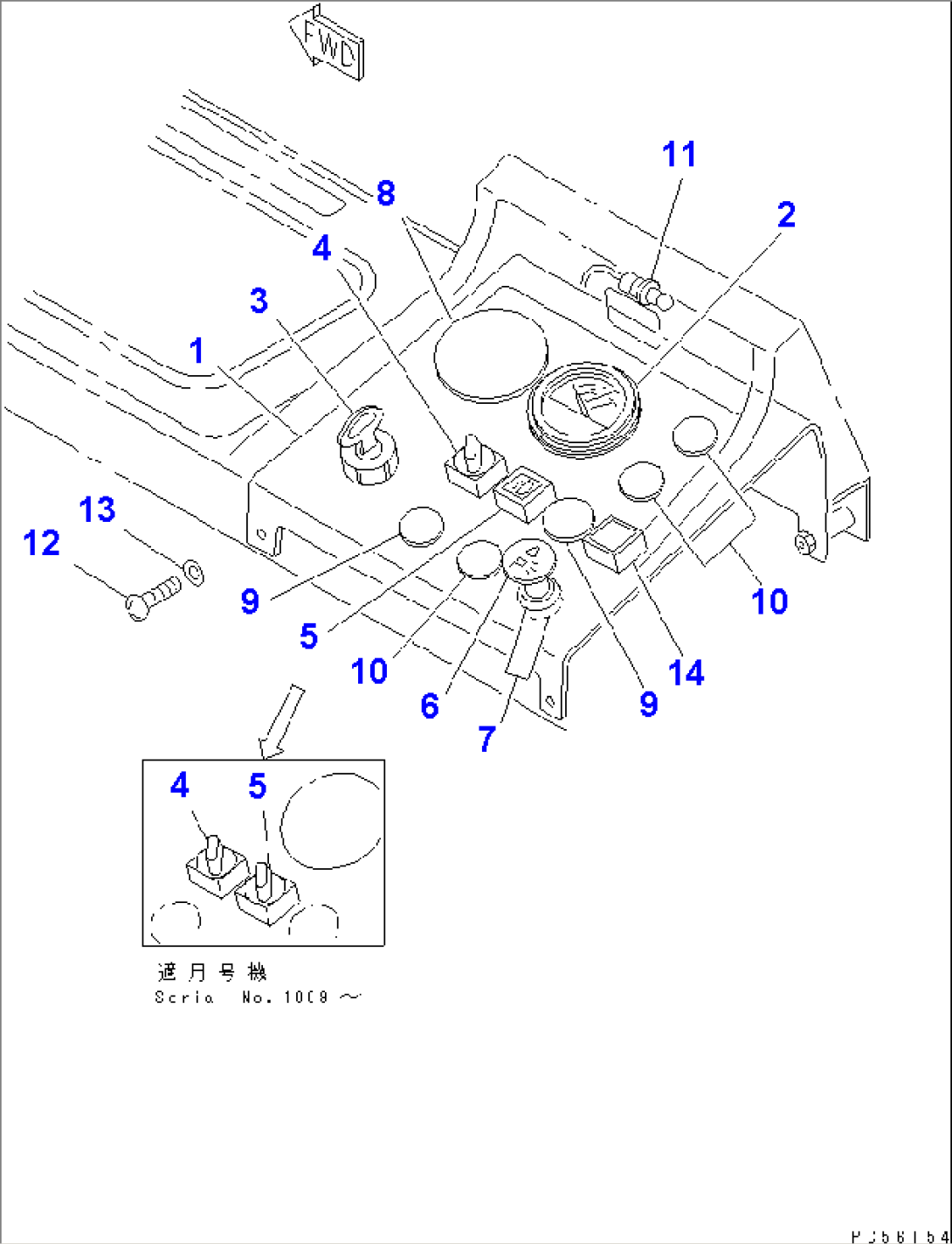 INSTRUMENT PANEL (WITH BEACON LAMP)(#1001-1573)