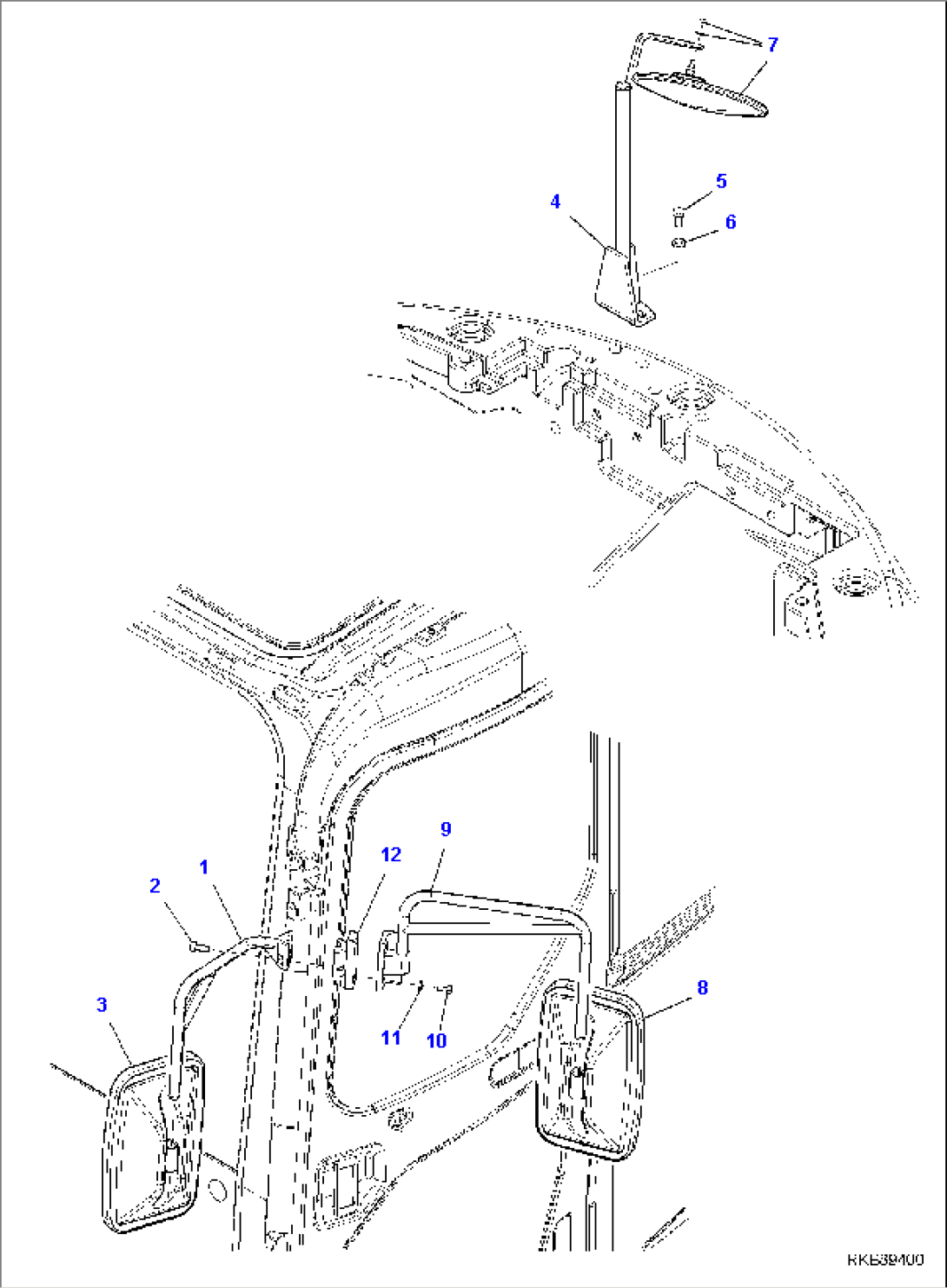 REAR VIEW MIRROR, LEFT SIDE
