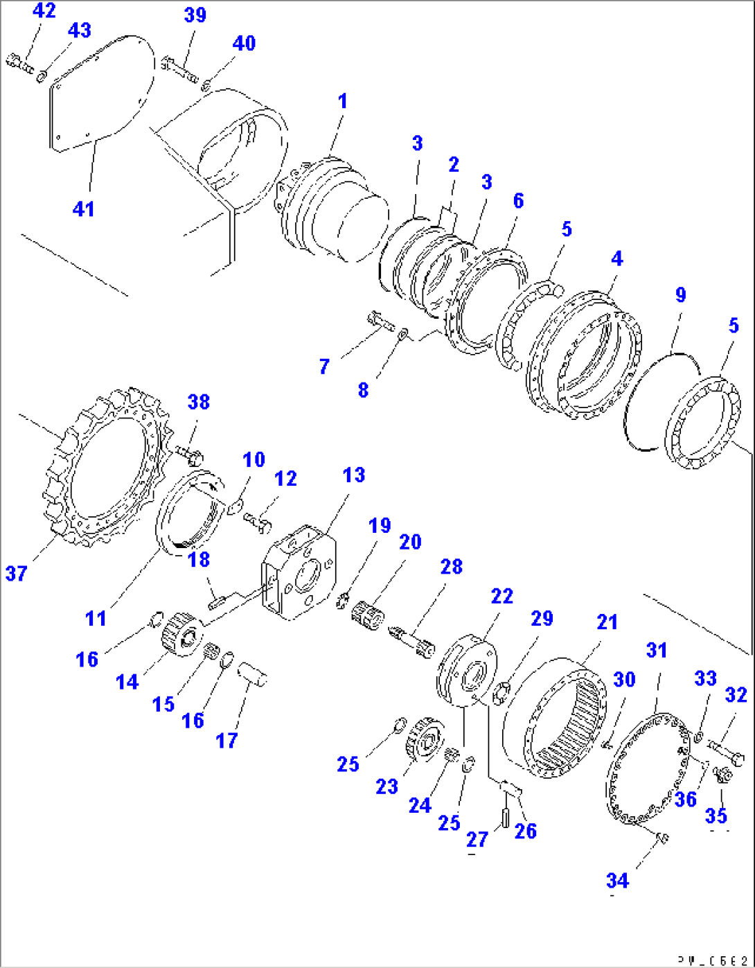 TRACK FRAME (FINAL DRIVE)