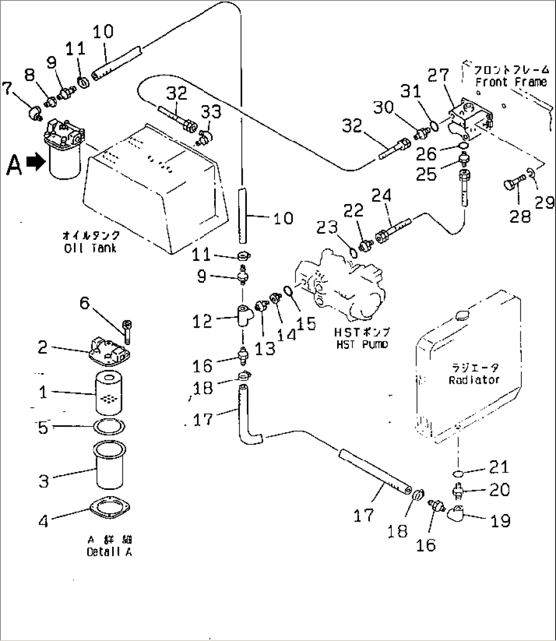 HYDARULIC PIPING (FRONT VIBRATION MOTOR LINE) (2/2)(#2101-)